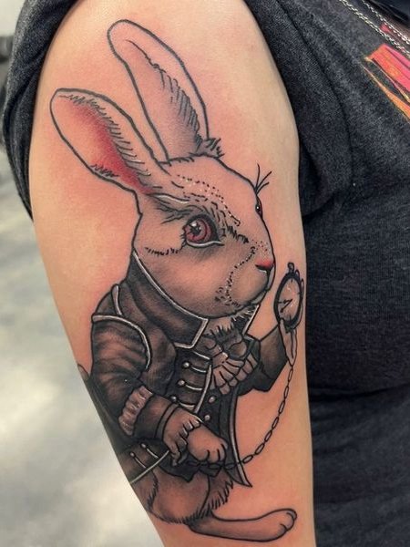 Rabbit Alice In Wonderland Tattoo