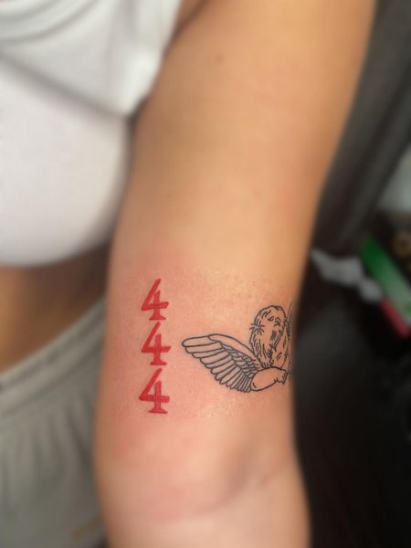 Red 444 Tattoo
