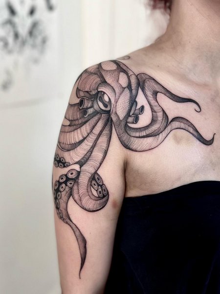 Shoulder Octopus Tattoo