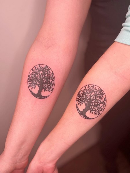 Sibling Tree Of Life Tattoo