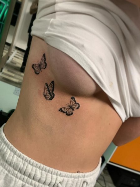 Side Boob Butterfly Tattoo
