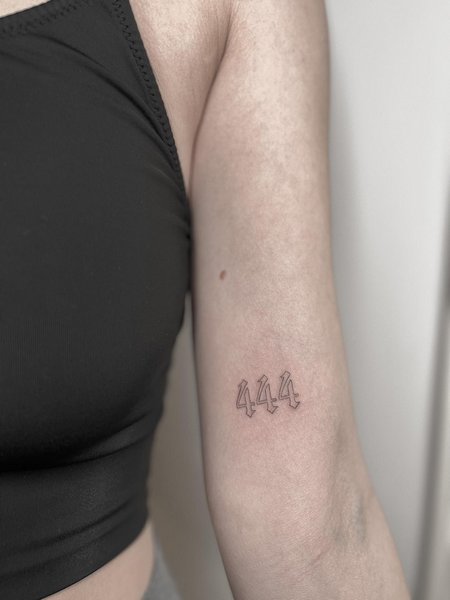 Simple 444 Tattoo