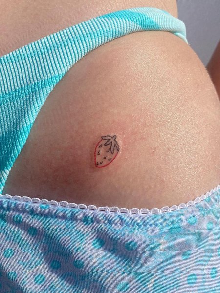 Strawberry butt Tattoo