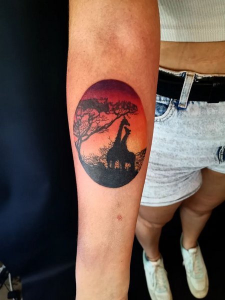 Sunset Africa Tattoo