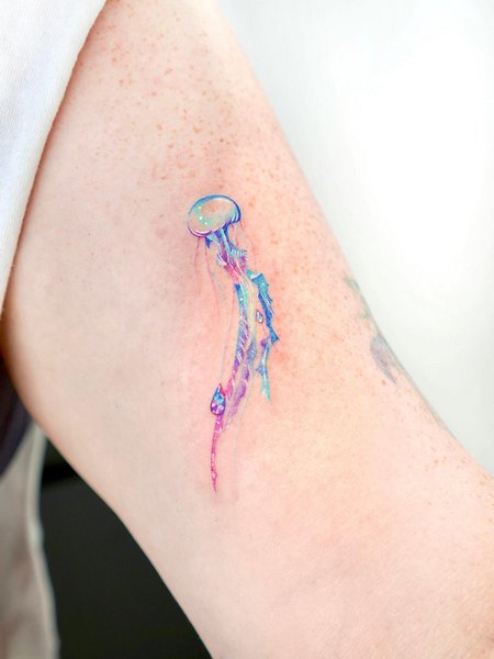 Tiny Jellyfish Tattoo