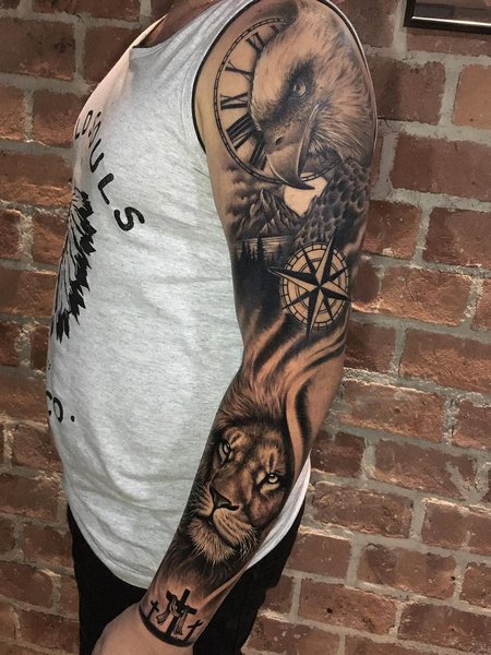 Unique Full Sleeve Tattoo
