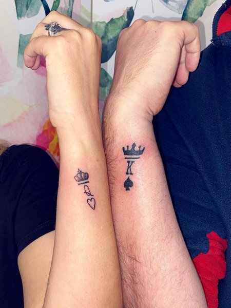 Unique King And Queen Tattoo