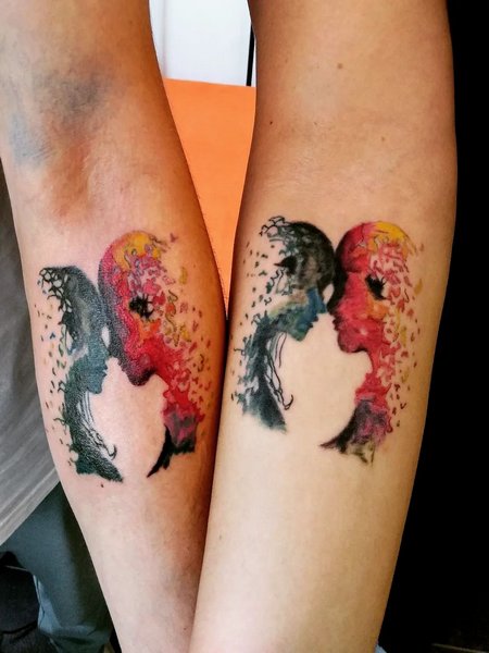 Matching Meaningful Couple Tattoo