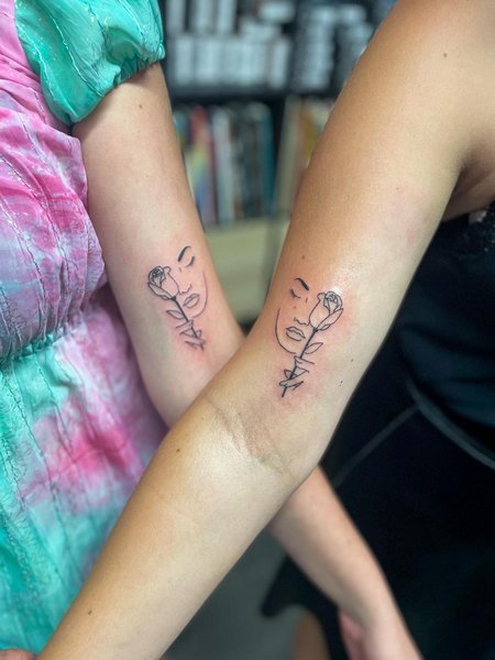 Meaningful Matching Best Friend Tattoo
