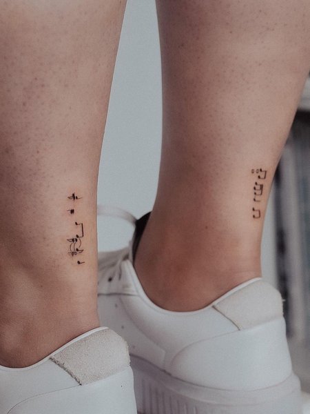Music Note Tattoo On Ankle