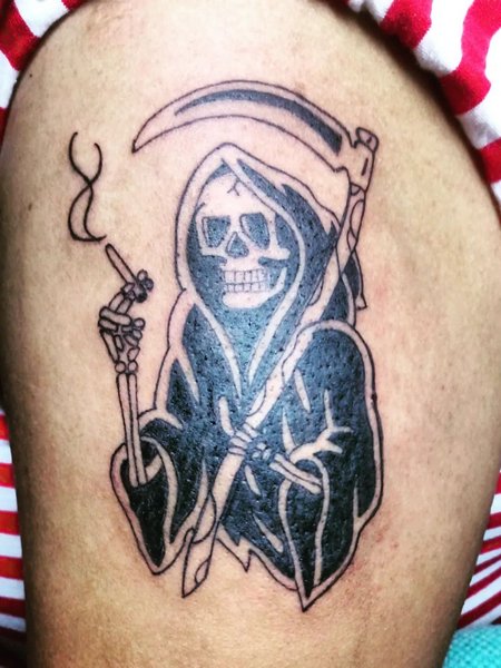 Simple Santa Muerte Tattoo