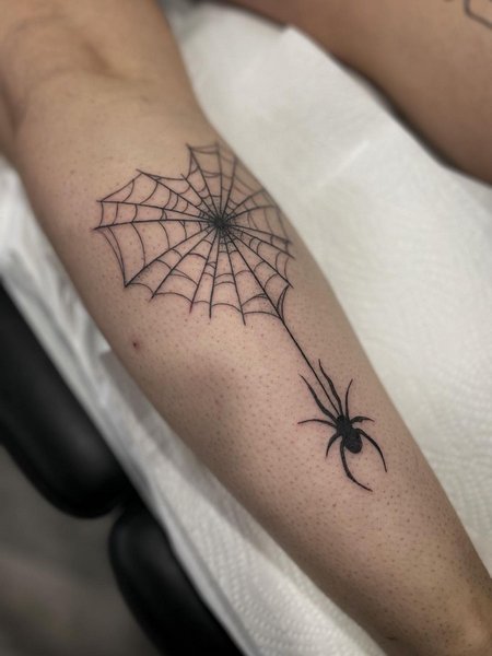 Spider Calf Tattoo