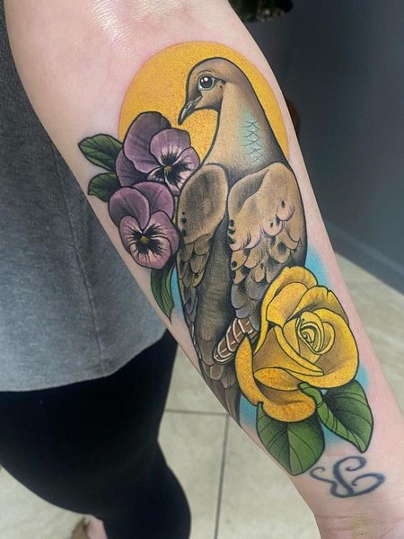 Traditional Dove Tattoo