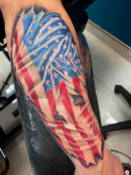 American Flag Tattoo Men
