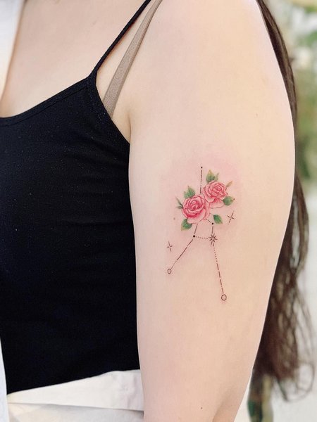 Cancer Zodiac Flower Tattoos