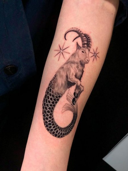 Capricorn Arm Tattoo