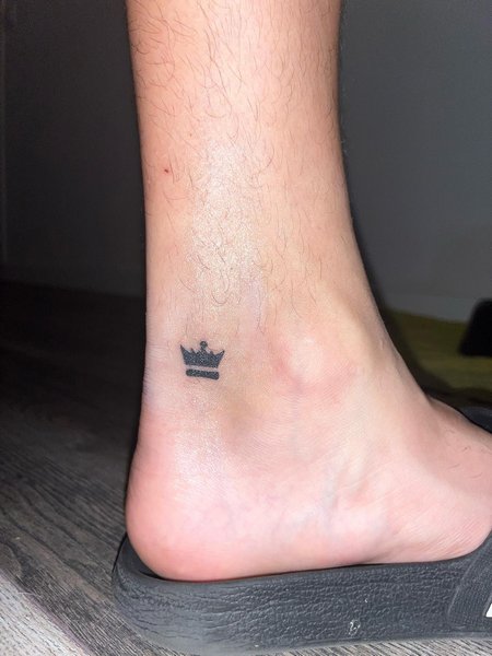 Crown Ankle Tattoo