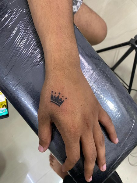 Crown Tattoo On Hand
