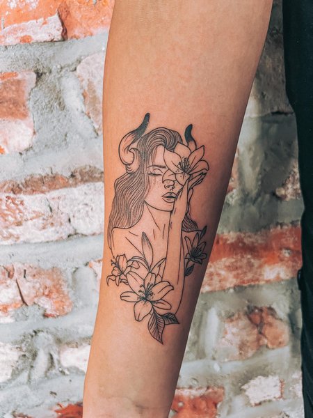 Feminine Taurus Tattoo