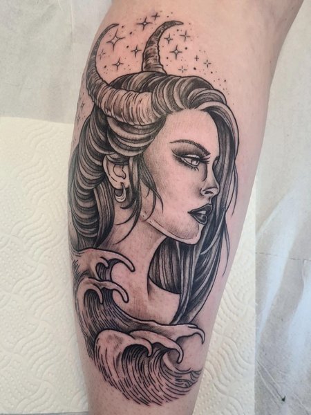 Girly Capricorn Tattoo