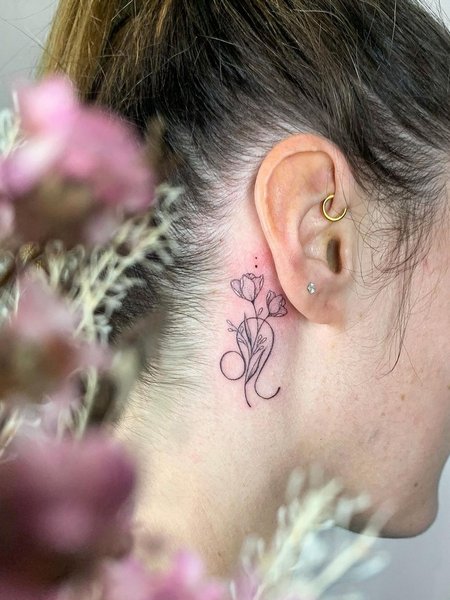 Leo Flower Tattoo