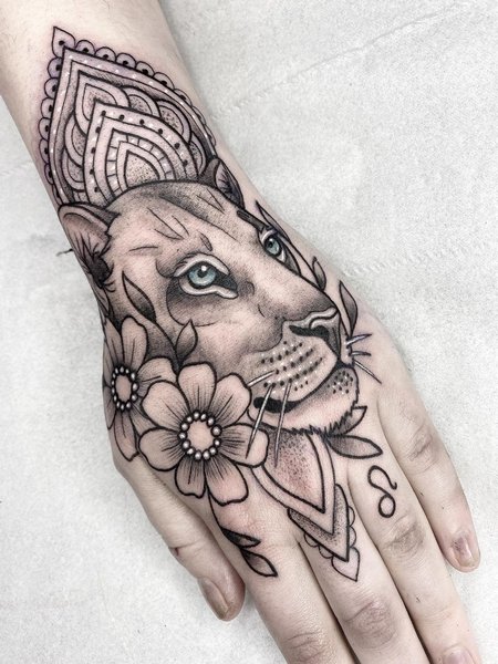 Leo Hand Tattoos