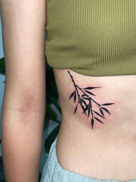 Plant Rib Tattoo