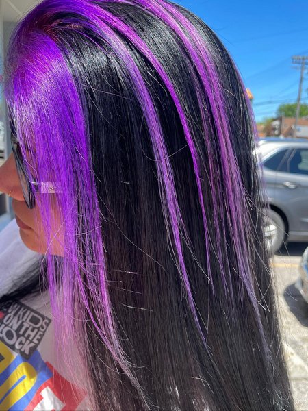 Purple And Black Hair