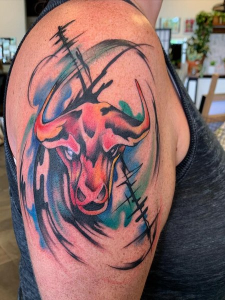 Tattoos Of Taurus The Bull