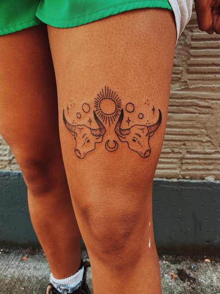 Taurus Leg Tattoo