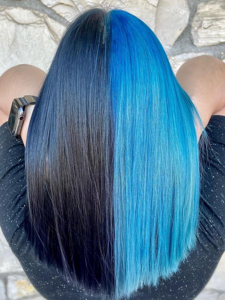 Black Hair Blue