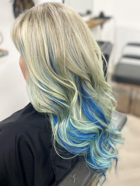 Blonde And Blue Hair