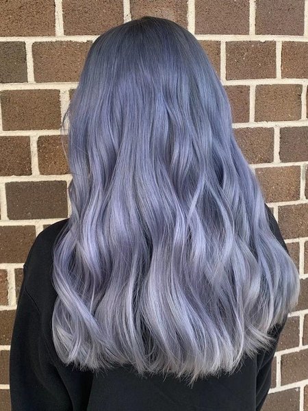 Blue Grey Hair