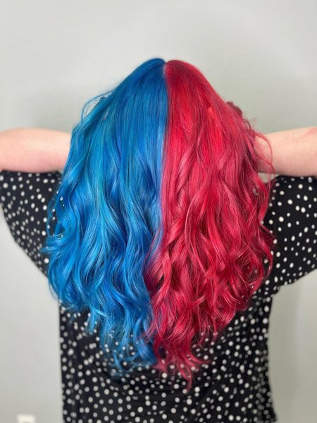 Pink And Blue Hair