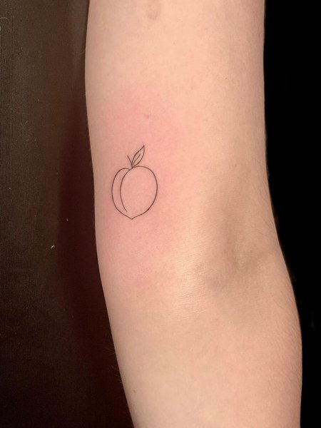 Simple Peach Tattoo